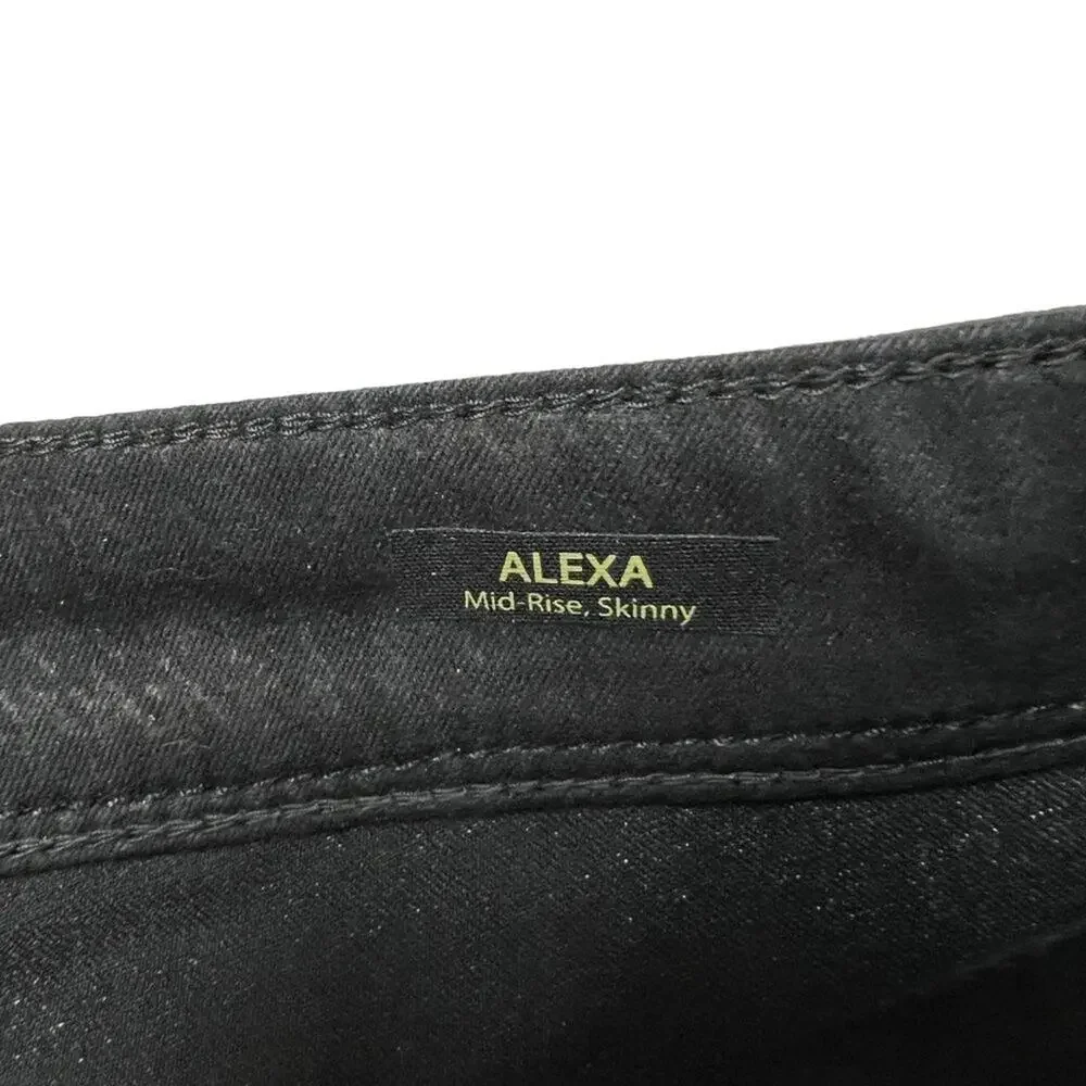 Mavi Gold Alexa Skinny Jeans Mid Rise 27x33 Black Houndstooth Pattern Denim NEW